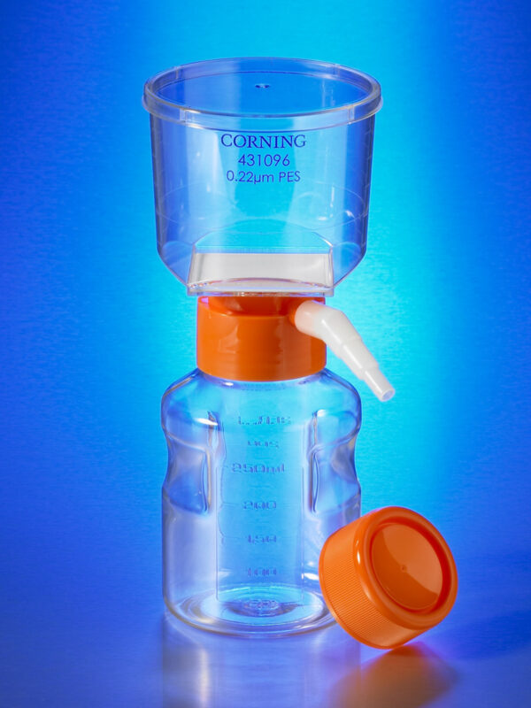 431153 - Corning® 150 mL Vacuum Filter/Storage Bottle System, 0.22 µm Pore 13.6cm² PES Membrane, Sterile, 12/Case